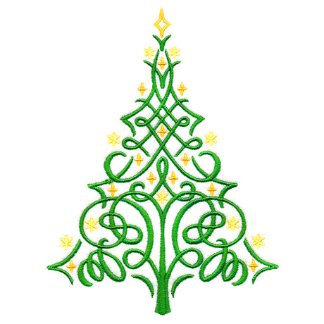 Modern Swirls Christmas Tree