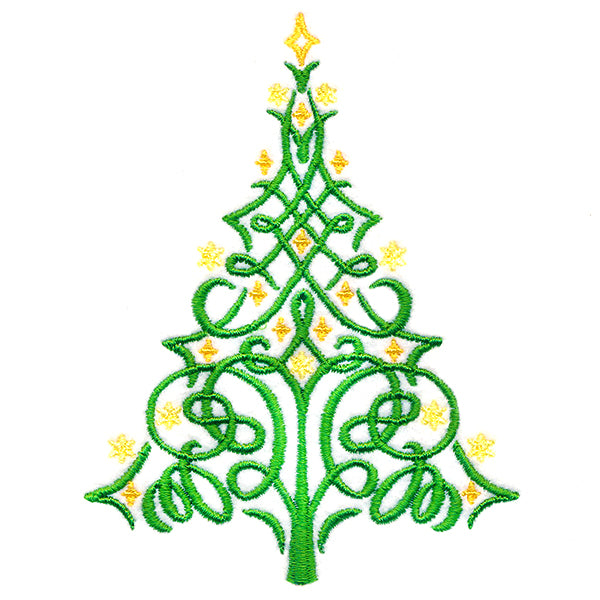 Modern Swirls Christmas Tree