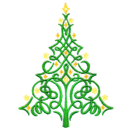 Modern Swirls Christmas Tree