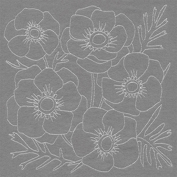 Pretty Petals Quilting Square -  Anemones (Double Run)