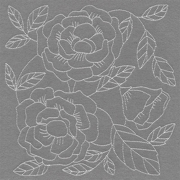 Pretty Petals Quilting Square - Roses (Double Run)