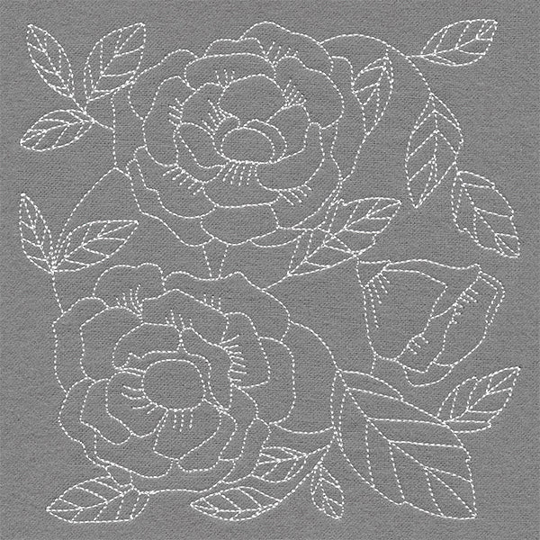 Pretty Petals Quilting Square - Roses (Double Run)