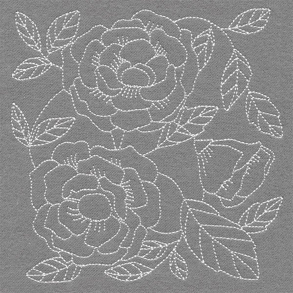 Pretty Petals Quilting Square - Roses (Double Run)