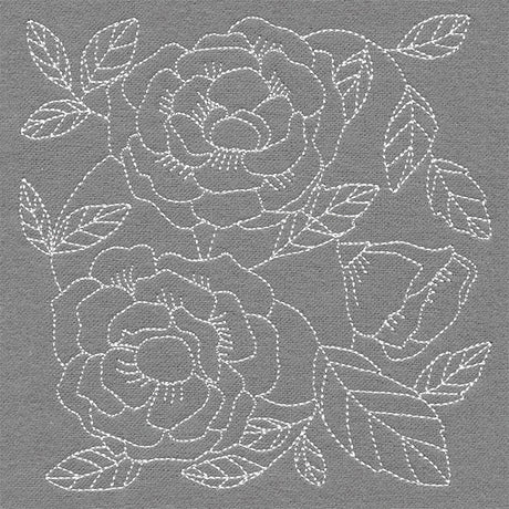 Pretty Petals Quilting Square - Roses (Double Run)