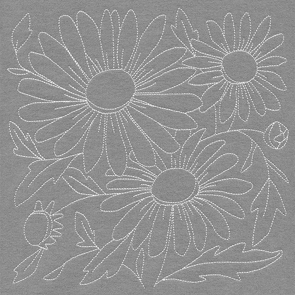 Pretty Petals Quilting Square - Daisies (Double Run)