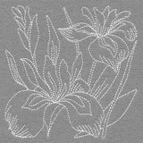 Pretty Petals Quilting Square - Irises (Double Run)