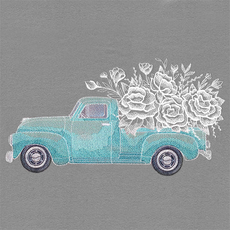Delicate Blooms Retro Truck