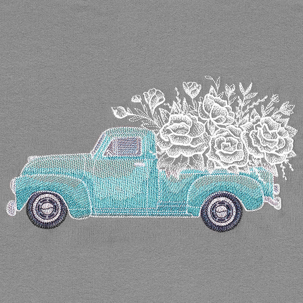 Delicate Blooms Retro Truck
