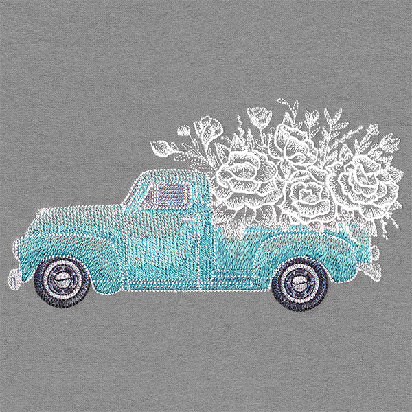 Delicate Blooms Retro Truck