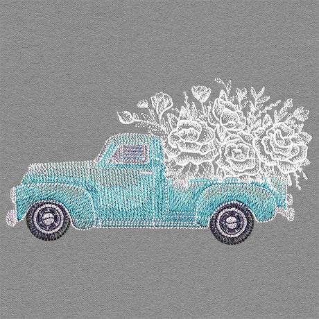 Delicate Blooms Retro Truck