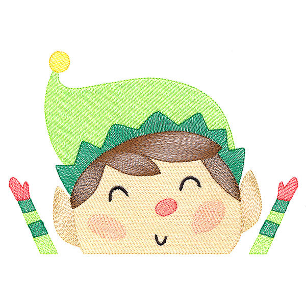 Cheerful Elf Pocket Peeker