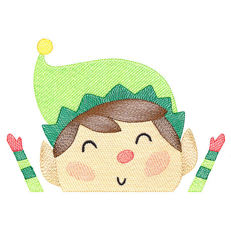 Cheerful Elf Pocket Peeker