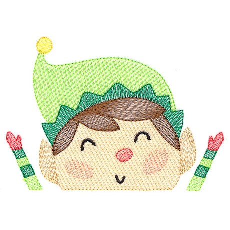 Cheerful Elf Pocket Peeker