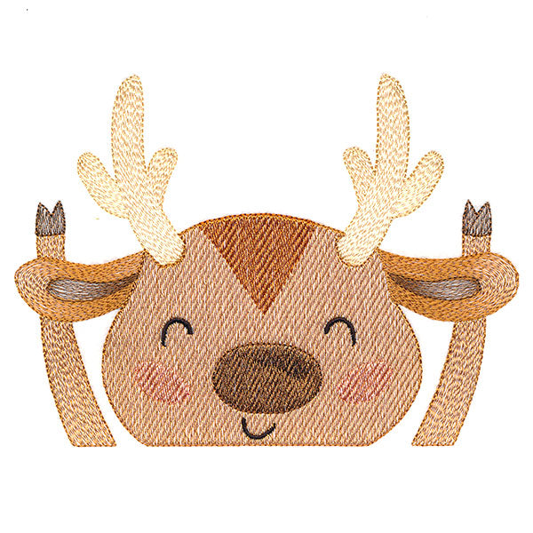 Happy Reindeer Pocket Peeker