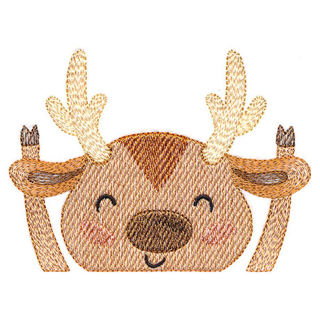 Happy Reindeer Pocket Peeker