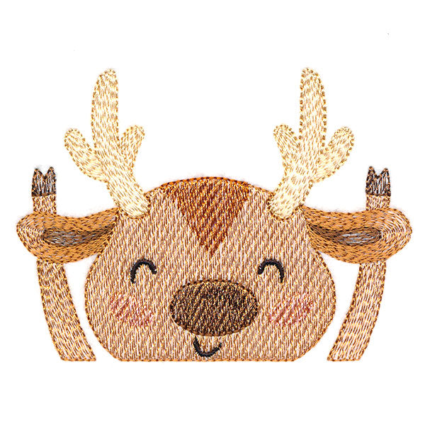 Happy Reindeer Pocket Peeker