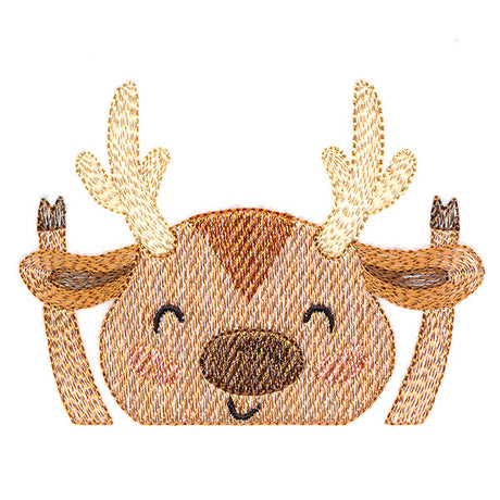 Happy Reindeer Pocket Peeker