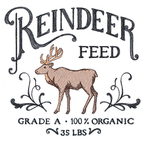 Reindeer Feed Market Sign