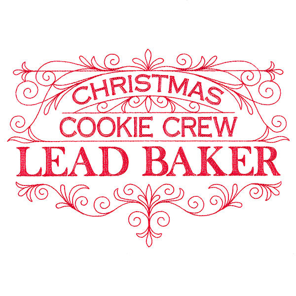 Christmas Cookie Crew Lead Baker Sign