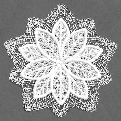 Blossoming Poinsettia Doily (Battenburg Lace)