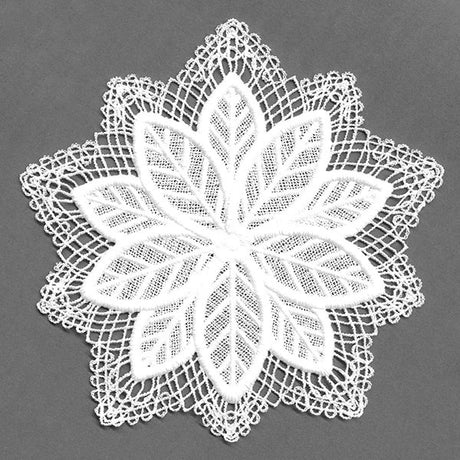 Blossoming Poinsettia Doily (Battenburg Lace)