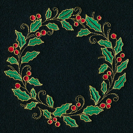 Glistening Holly and Berries Wreath