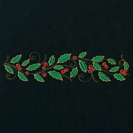 Glistening Holly and Berries Border