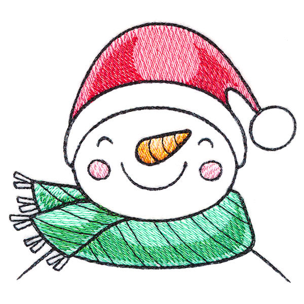 Delightful Snowman Pocket Peeker