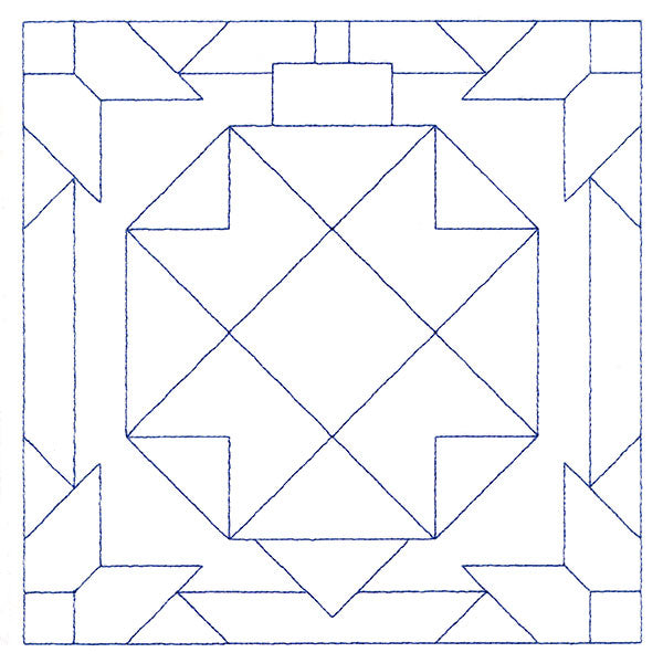 Cozy Christmas Quilting Square - Ornament (Double Run)