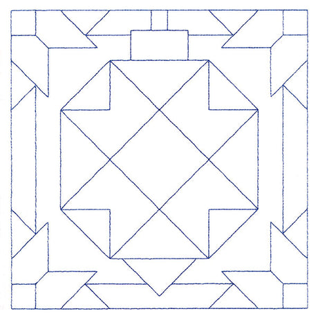 Cozy Christmas Quilting Square - Ornament (Double Run)