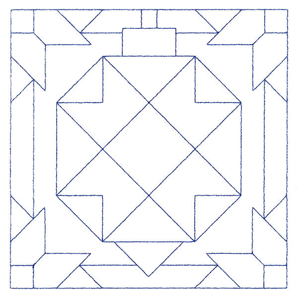 Cozy Christmas Quilting Square - Ornament (Double Run)