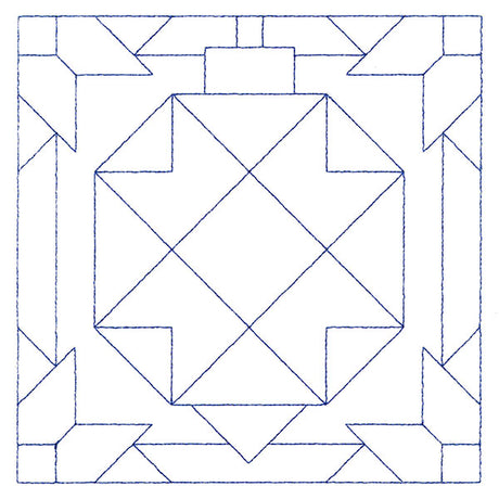 Cozy Christmas Quilting Square - Ornament (Double Run)