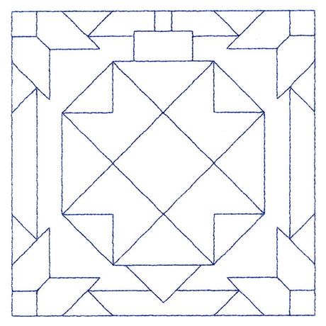Cozy Christmas Quilting Square - Ornament (Double Run)