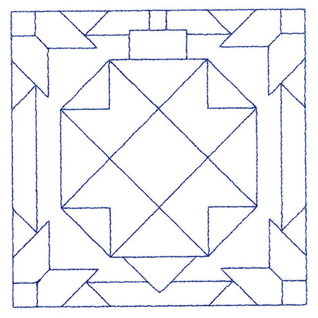 Cozy Christmas Quilting Square - Ornament (Double Run)