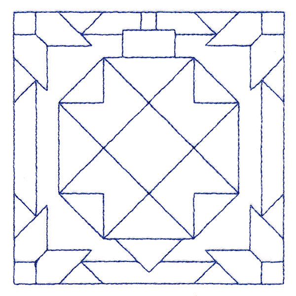 Cozy Christmas Quilting Square - Ornament (Double Run)