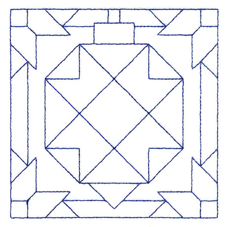 Cozy Christmas Quilting Square - Ornament (Double Run)