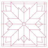 Cozy Christmas Quilting Square - Poinsettia (Double Run)