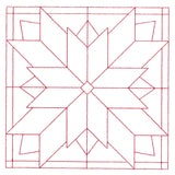 Cozy Christmas Quilting Square - Poinsettia (Double Run)