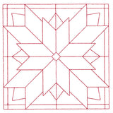 Cozy Christmas Quilting Square - Poinsettia (Double Run)