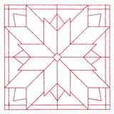 Cozy Christmas Quilting Square - Poinsettia (Double Run)