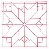 Cozy Christmas Quilting Square - Poinsettia (Double Run)