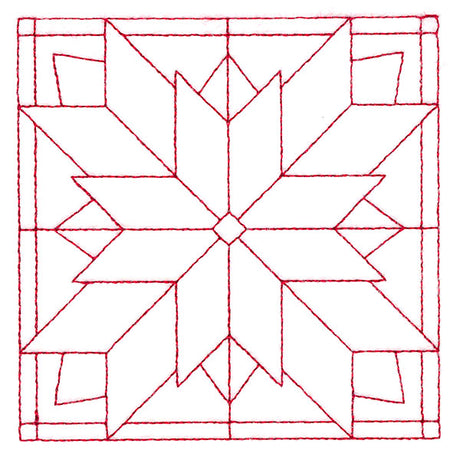 Cozy Christmas Quilting Square - Poinsettia (Double Run)