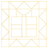 Cozy Christmas Quilting Square - Present (Double Run)