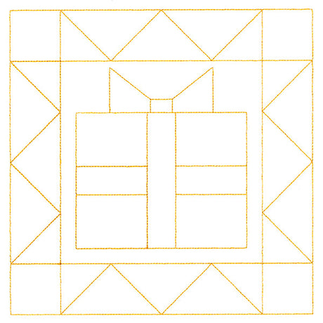 Cozy Christmas Quilting Square - Present (Double Run)