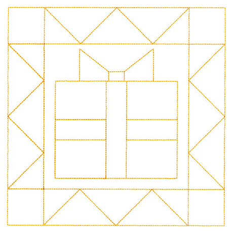 Cozy Christmas Quilting Square - Present (Double Run)