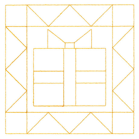 Cozy Christmas Quilting Square - Present (Double Run)