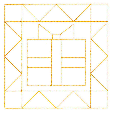 Cozy Christmas Quilting Square - Present (Double Run)