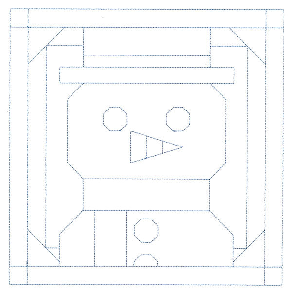 Cozy Christmas Quilting Square - Snowman (Double Run)