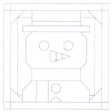 Cozy Christmas Quilting Square - Snowman (Double Run)