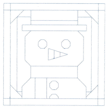 Cozy Christmas Quilting Square - Snowman (Double Run)
